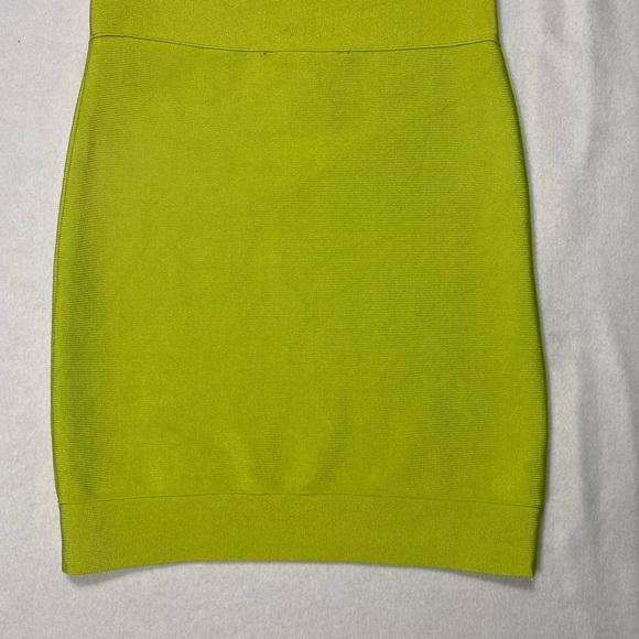 BCBG MaxAzria Lime Green Bodycon Mini Skirt Size M #0858 - Picture 4 of 8